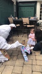 Toddler Unsure about the Easter Bunny