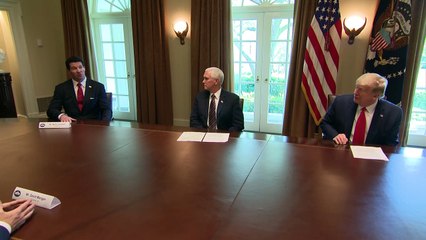 Trump recebe pacientes curados da Covid-19