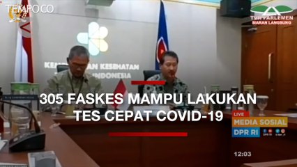 305 Faskes Mampu Lakukan Tes Cepat Molekuler COVID-19
