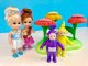 Green Toys FLOWER MAKER DOUGH Set Dolls and Teletubbies Opening