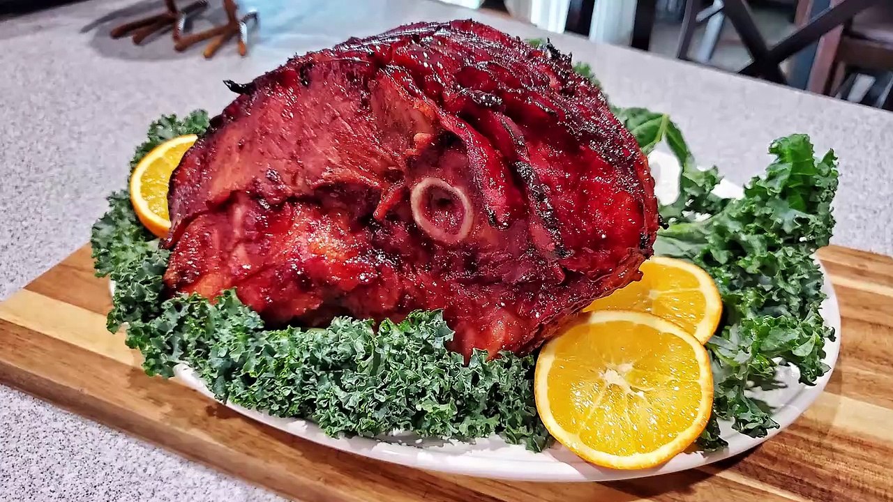 Raspberry Chipotle Glazed Ham - Thanksgiving Recipes