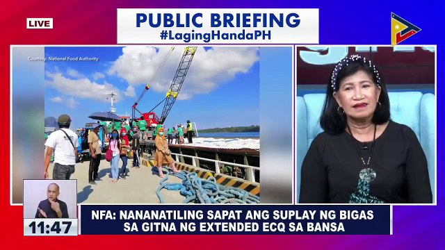 NFA: Nananatiling sapat ang suplay ng bigas sa gitna ng extended ECQ sa bansa