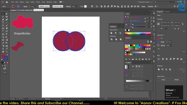 Illustrator's Pathfinder Shape Modes in 2 Minutes | Adobe Illustrator CC 2020 Shape Modes | Graphics Design | @Aanav Creations @Technical Maanav