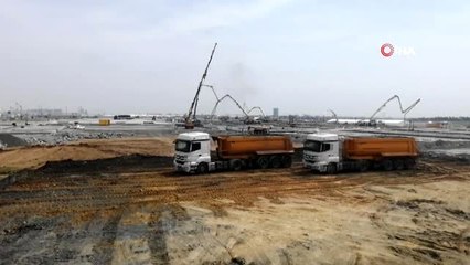 Atatürk Havalimanı'ndaki Pandemi Hastanesi çalışmaları devam ediyor