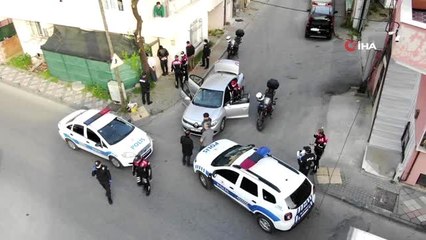 İstanbul'da polisin dur ihtarına uymayan şüpheli şahıslar drone yardımıyla yakalandı
