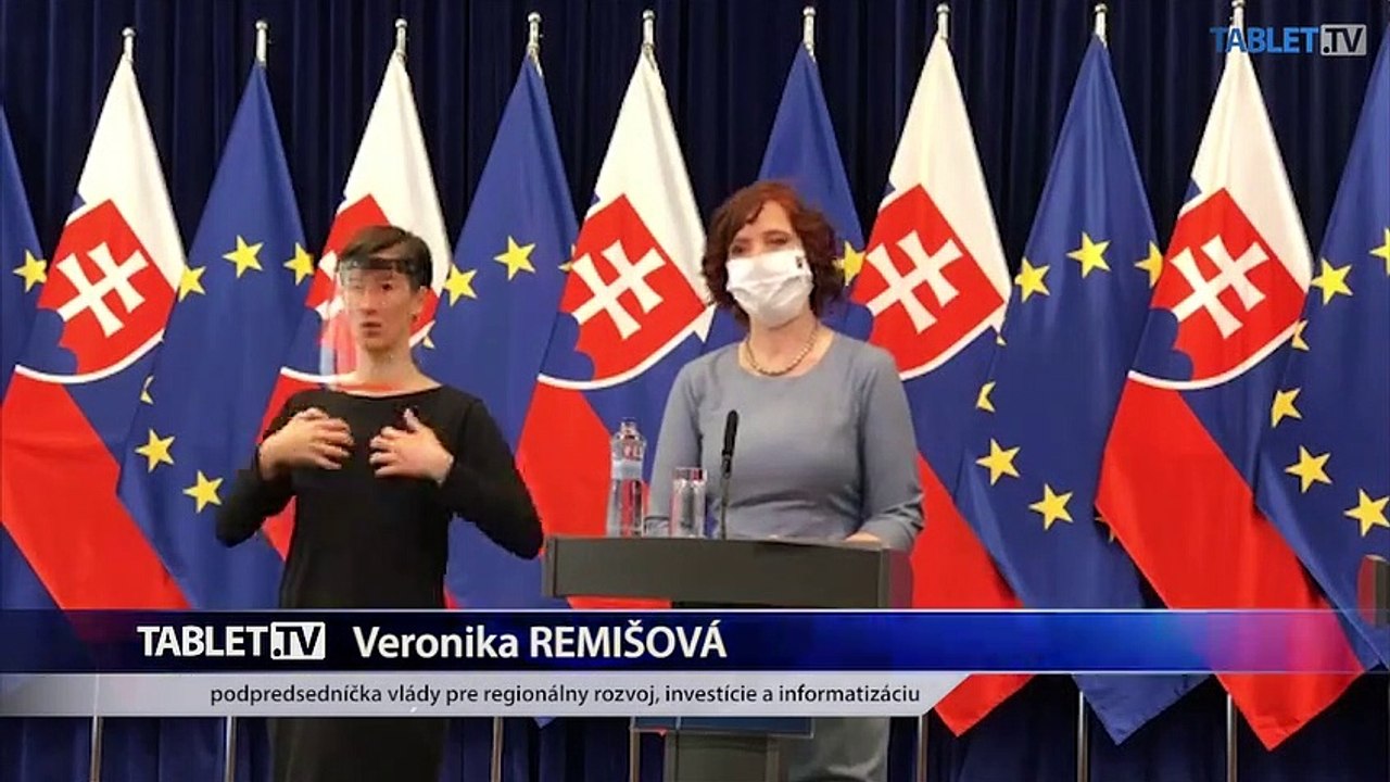 ZÁZNAM: Brífing podpredsedníčky vlády SR pre investície a informatizáciu Veroniky Remišovej