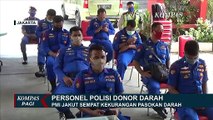 Stok Darah PMI Semakin Menipis, Ratusan Anggota Kepolisian Lakukan Donor Darah