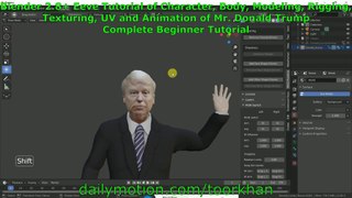 Dailymotion, Blender 2.8, Tutorial, of, Donald, Trump, Character, Body, Head, Modeling, Rigging, UV, Unwrap, Texture, Eeve, Complete, Beginner, Tutorial
