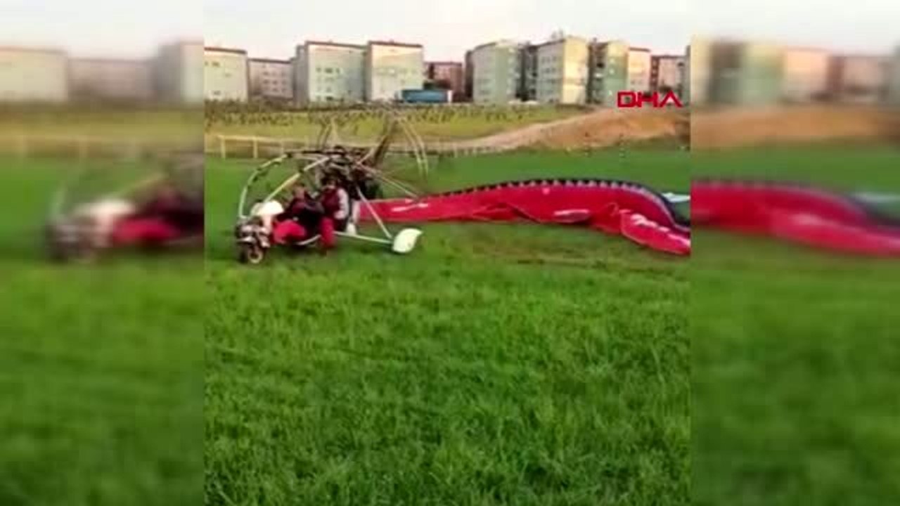 Bursa semalarında paramotorla 'evde kal' mesajı