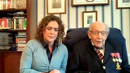Bedford's remarkable Captain Tom Moore on BBC News