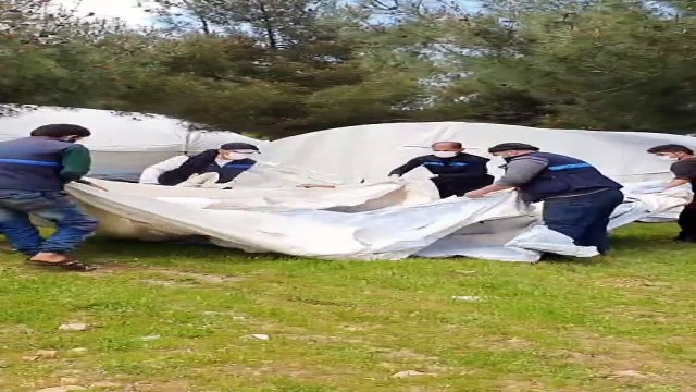 مؤسسة أورينت للأعمال الإنسانية تنشئ المخيم الرابع غرب إدلب