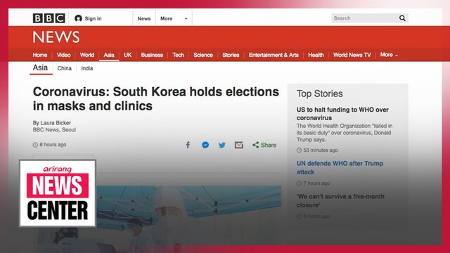 Foreign press outlets highlight S. Korea's general election amid COVID-19 pandemic