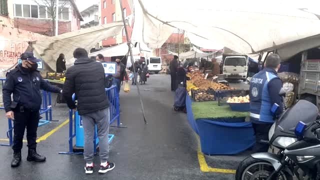 Semt pazarlarında koronavirüs tedbirleri denetlendi