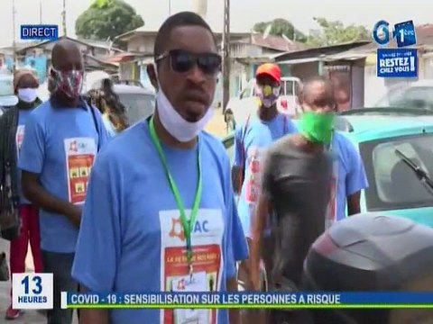 RTG / Covid 19 - la présidente de l’association SOS AVC a effectué une tournée dans les communes de Libreville et Akanda pour sensibiliser les personnes malades du VIH, diabète et autres maladies