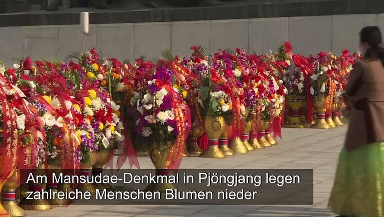 Nordkoreaner feiern Geburtstag von Staatsgründer