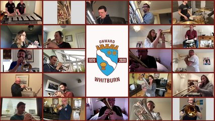 Watch Whitburn Brass Band cover 'Stars and Stripes' with a stay at home message