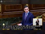 Pedro Sánchez presume del número de test realizados en España para diagnósticar el COVID-19