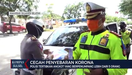 Begini Upaya Ditlantas Polda Sulsel Tertibkan Angkot Ditengah Corona