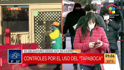 Controles por el uso del "tapaboca". A partir de hoy es obligatorio usarlo en CABA