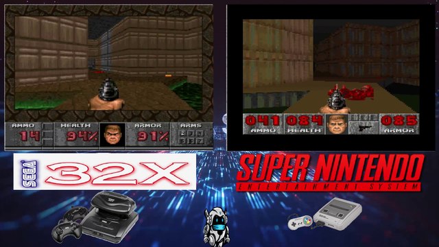 Doom comparativa snes super nintendo vs sega 32x