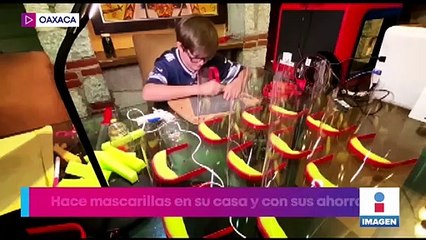 ¡Niño dona mascarillas a médicos!