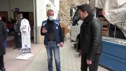 Yozgat'ta pazar yerlerinde korona virüs tedbirleri