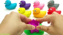 Learn Shapes and Colors with Play Doh Duck and Kinder Surprise Toys