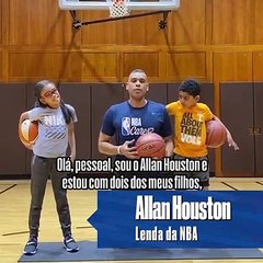 One-Hand Shooting Challenge with Allan Houston (Portuguese Subtitles)