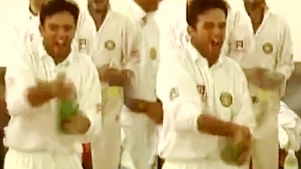 வெறித்தனமான கொண்டாட்டத்தில் ஈடுபட்ட டிராவிட்... வைரலாகும் வீடியோ