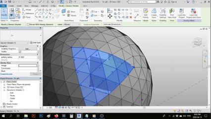 modeling a sphere in revit, 1v, 3v, 5v (frequencies). part 1
