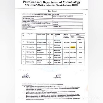 उन्नाव: जिले में पहला कोरोना पॉजिटिव मिलने से मचा हड़कंप