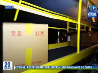 RTG / Covid 19 - Réception de matériel médical en provenance de la Corée