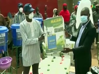 RTB / Covid 19 - Les autorités municipales en appui avec l’entreprise Saphyto ont procédé à la désinfection du grand marché de Bobo