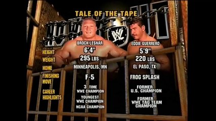 Brock Lesnar VS Eddie Guerrero No Way Out 2004 En Español Latino