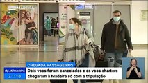 Chegada de passageiros no aeroporto da Madeira com seguimento para quarentena obrigatória