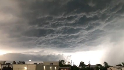 Ominous calm before the storm over Houston
