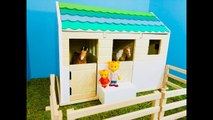 DANIEL TIGER Toys and LOTTIE DOLLS Wooden Horse Stables Unboxing