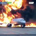 لحظات مرعبة تفرج عنها روسيا لنجاة بعض الركاب خلال حادث احتراق طائرة