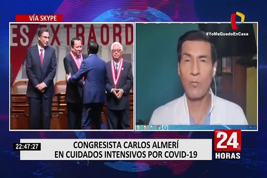 Congresista Carlos Almerí es internado en Cuidados Intensivos por COVID-19