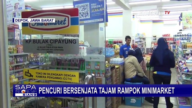 Perampok Minimarket Bawa Uang Rp 30 Juta Dari Kasir