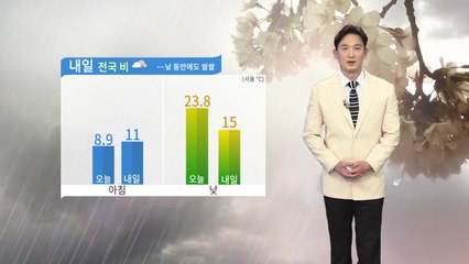 [날씨] 내일 전국 비...낮 동안에도 쌀쌀 / YTN