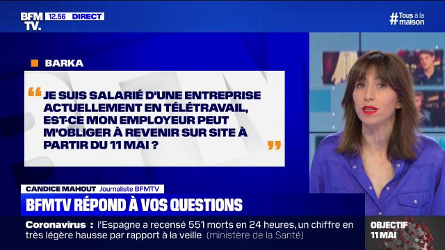 Je suis en télétravail. Mon employeur peut-il m'obliger à revenir sur site à partir du 11 mai? BFMTV répond à vos questions