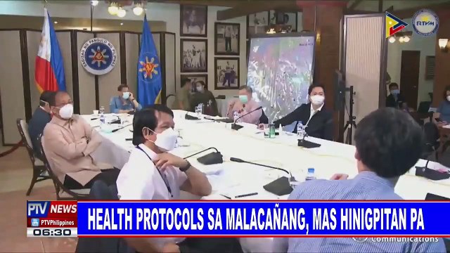 Health protocols sa Malacañang, mas hinigpitan pa