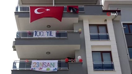 Korona virüs çocukların 23 Nisan coşkusuna engel olamadı