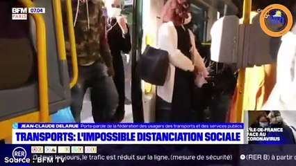 Paris : Les transports bondés malgré le confinement