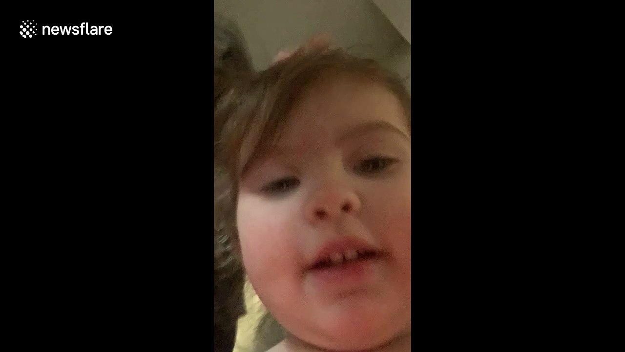 Baby Alena steals mom's phone and hysterically laughs while running away