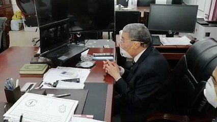 محافظ المنيا يتابع الحالة العامة بمستشفى العزل بملوى عبر الفيديو كونفرانس