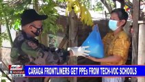 CARAGA frontliners get PPEs from tech-voc schools