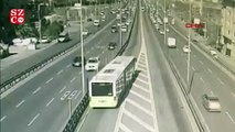Avcılar'daki kaza metrobüs kamerasında