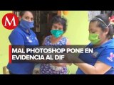 DIF Chiapas ponen cubrebocas con Photoshop para simular medidas preventivas